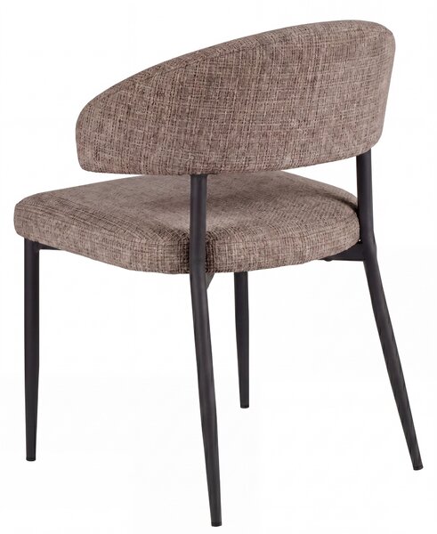 MAZZONI EXPORT IRIS Tompa Barna (Juto 24 szövet) / fekete lábak - MODERN KÁRPITOZOTT SZÉK BOHO STÍLUSÚ NAPPALIBA/ÉTKEZŐBE