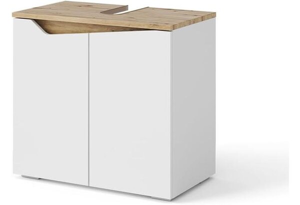 Vicco Marelle mosdószekrény, 60 cm, fehér/arrtisan tölgy