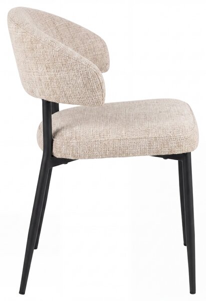 MAZZONI EXPORT IRIS Bézs (Juto 4 szövet) / fekete lábak - MODERN KÁRPITOZOTT SZÉK BOHO STÍLUSÚ NAPPALIBA/ÉTKEZŐBE