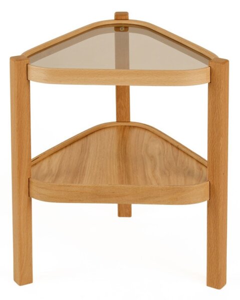 Nesta üveg dohányzóasztal, tölgy, 45 cm