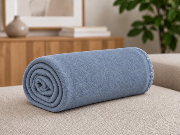 Fleece takaró FLEORA, szürkéskék Méret: 150 x 200 cm