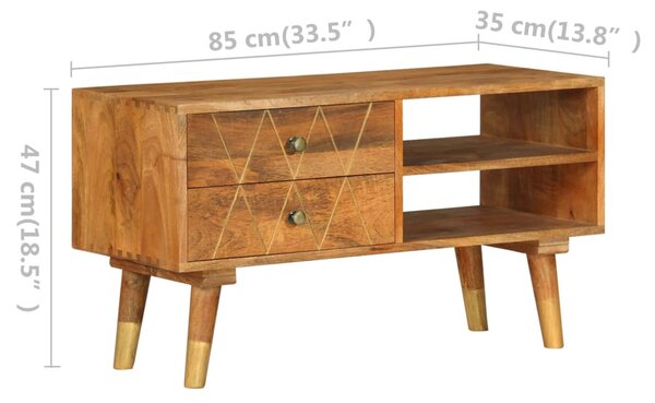 Tömör mangófa TV-szekrény 85 x 35 x 47 cm
