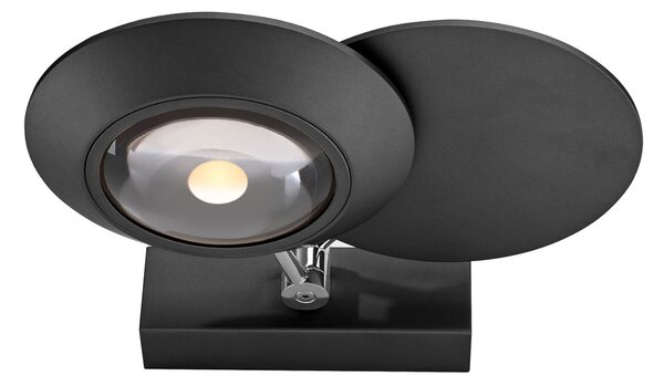 Fali Lámpa PURE, Oculis, dimmable, Fekete, Hálószoba, Fém, Modern