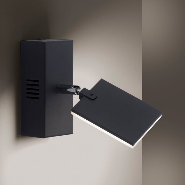 Fali Lámpa PURE, Mira, dimmable, Fekete, Nappali, Fém, Modern