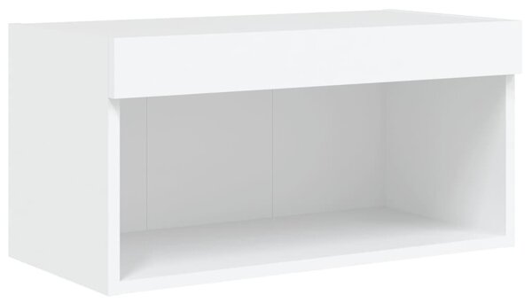 Fehér TV-szekrény LED-világítással 60 x 30 x 30 cm