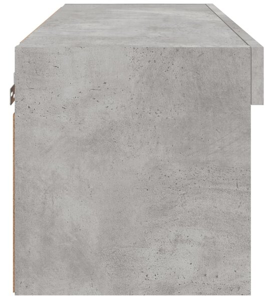 Betonszürke TV-szekrény LED-világítással 60 x 30 x 30 cm