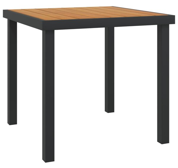 VidaXL barna alumínium és WPC kerti asztal 78,5 x 78,5 x 74 cm