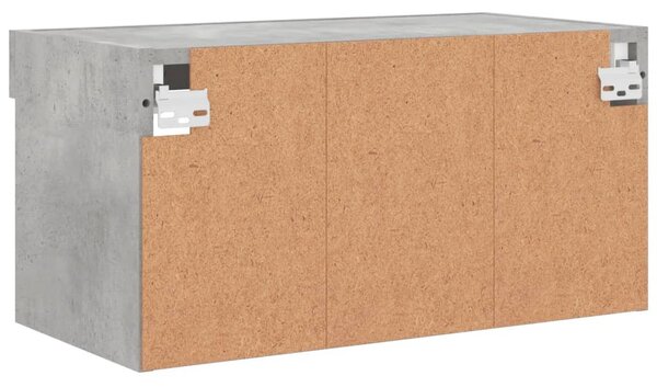 Betonszürke TV-szekrény LED-világítással 60 x 30 x 30 cm