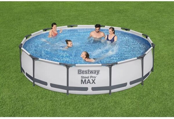 BESTWAY Steel Pro Max csővázas medence szett, 366 x 76 cm, papírszűrős, vízkapacitás 6473 l (56416)