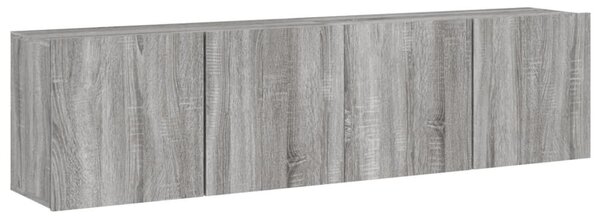 2 db szürke sonoma színű fali TV-szekrény 80 x 30 x 41 cm