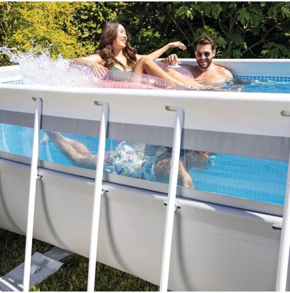 INTEX MetalPrism Set Vision négyszögletű medence 400 x 200 x 120 cm (26770)