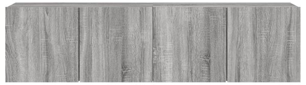 2 db szürke sonoma színű fali TV-szekrény 80 x 30 x 41 cm