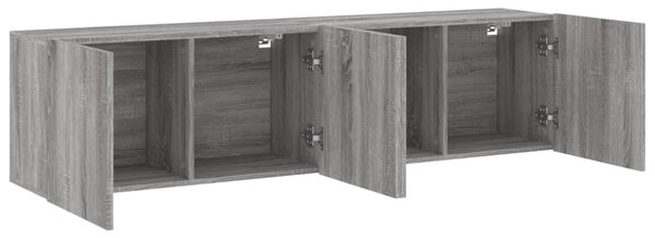 2 db szürke sonoma színű fali TV-szekrény 80 x 30 x 41 cm