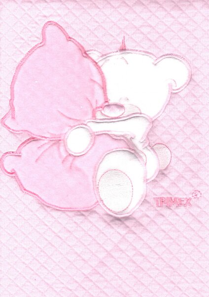 Trimex pamut babapléd - rózsaszín ölelő maci