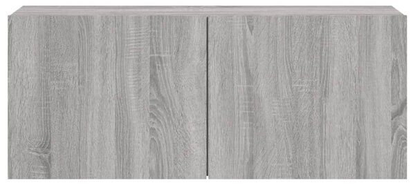 Szürke sonoma színű falra szerelhető TV-szekrény 100x30x41 cm