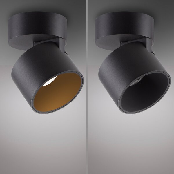 Mennyezeti Lámpa PURE, Cup, dimmable, Fekete, Nappali, Fém, Modern