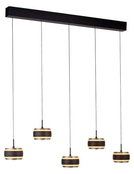 Függőlámpa PURE, Falling Rings, dimmable, Fekete, Nappali, Fém, Modern