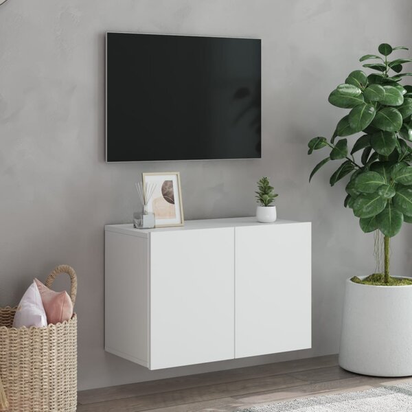 Fehér falra szerelhető TV-szekrény 60 x 30 x 41 cm