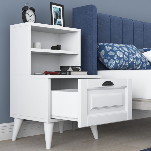 Éjjeliszekrény Beddy (fehér)