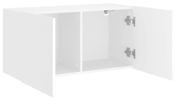 Fehér falra szerelhető TV-szekrény 80 x 30 x 41 cm