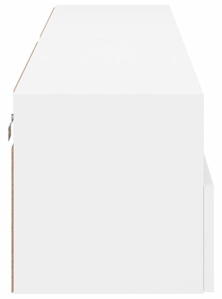 2 db fehér szerelt fa fali TV-szekrény 80 x 30 x 30 cm