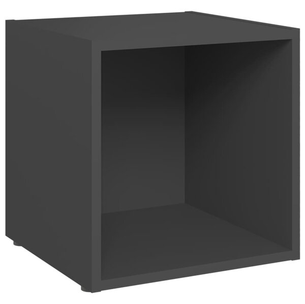 2 db szürke szerelt fa TV-szekrény 37 x 35 x 37 cm