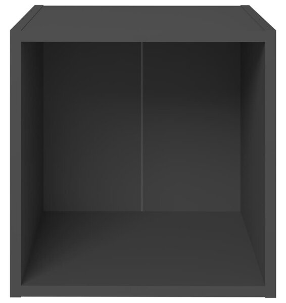 2 db szürke szerelt fa TV-szekrény 37 x 35 x 37 cm