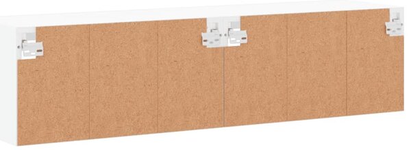 2 db fehér TV-szekrény LED-világítással 60 x 30 x 30 cm
