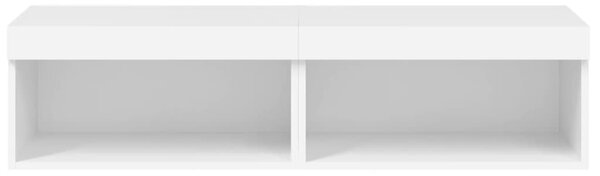 2 db fehér TV-szekrény LED-világítással 60 x 30 x 30 cm