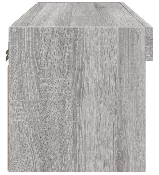 Szürke sonoma színű TV-szekrény LED-világítással 60x30x30 cm