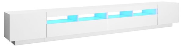 Fehér TV-szekrény LED-lámpákkal 300 x 35 x 40 cm
