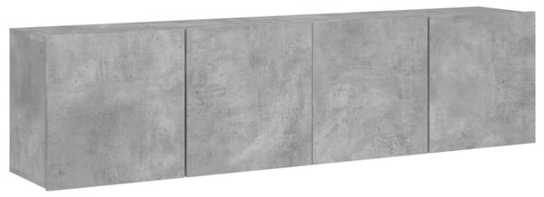 2 db betonszürke falra szerelhető TV-szekrény 80 x 30 x 41 cm