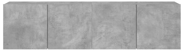 2 db betonszürke falra szerelhető TV-szekrény 80 x 30 x 41 cm