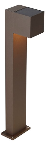 Kültéri lámpa rozsdabarna 65 cm LED-del IP64-es védettséggel, halvány fénnyel és napelemmel - Charlene