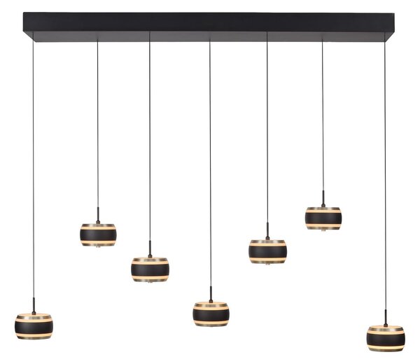 Függőlámpa PURE, Falling Rings, dimmable, Fekete, Nappali, Fém, Modern