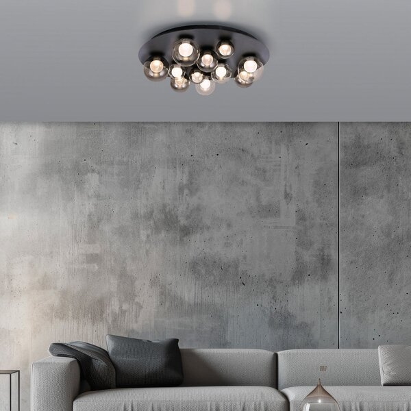 Mennyezeti Lámpa PURE, Popup, dimmable, Szürke, Nappali, Fém