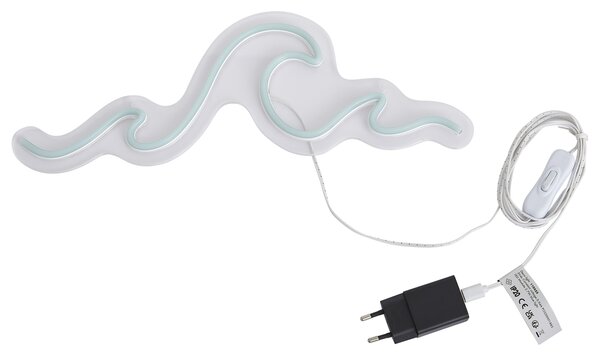 Neon fali lámpa kék LED-del - Wave