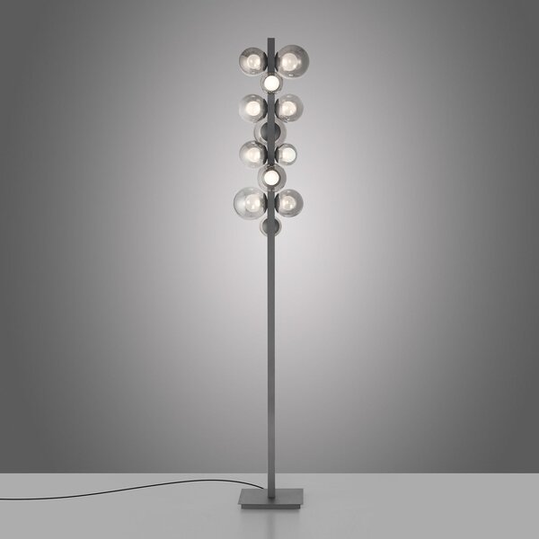 Állólámpa PURE, Popup, dimmable, Szürke, Nappali, Alumínium, Modern