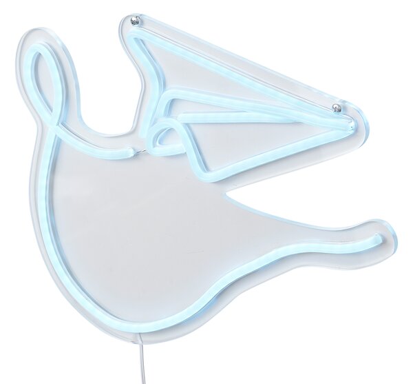 Neon fali lámpa kék LED-del - Paperplane