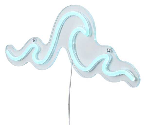 Neon fali lámpa kék LED-del - Wave