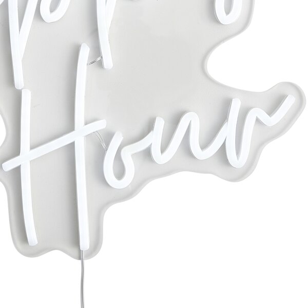 Neon fali lámpa fehér LED-del - Happy Hour