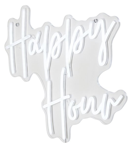Neon fali lámpa fehér LED-del - Happy Hour