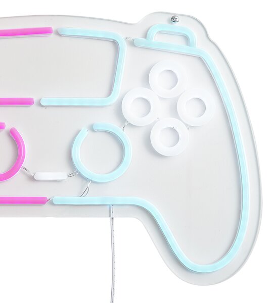 Neon fali lámpa rózsaszín kékkel LED-del - Controller
