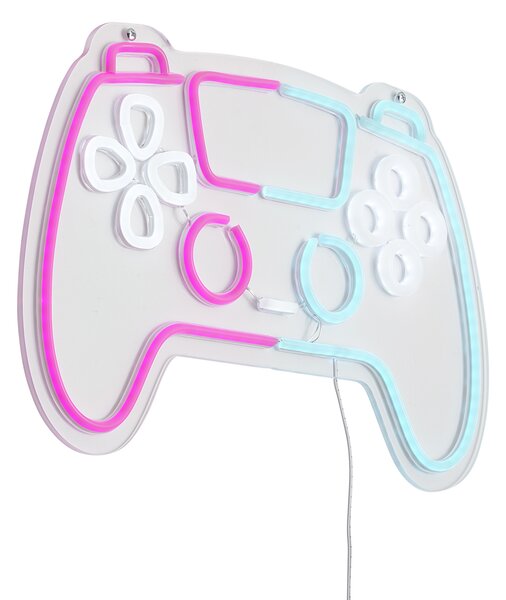 Neon fali lámpa rózsaszín kékkel LED-del - Controller