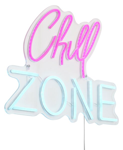 Neon fali lámpa rózsaszín és kék LED-del - Chill Zone