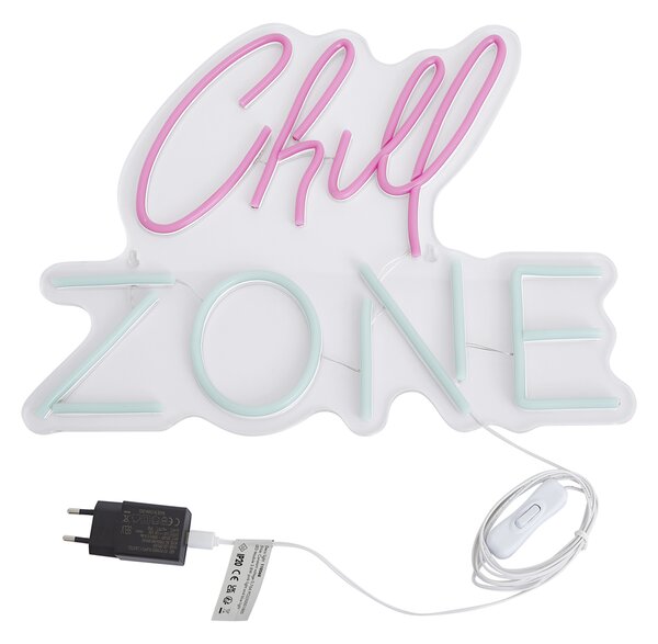 Neon fali lámpa rózsaszín és kék LED-del - Chill Zone