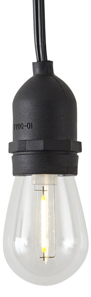 8 méteres bambusz fényfüzér dugóval, 10 LED-del, IP44 - Ibiz