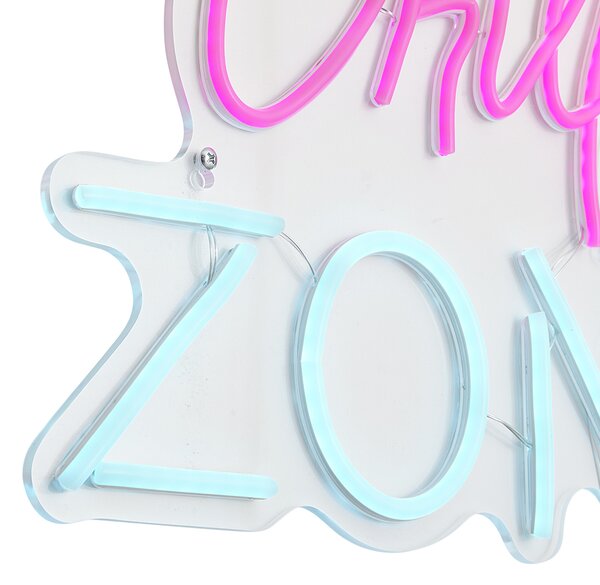 Neon fali lámpa rózsaszín és kék LED-del - Chill Zone
