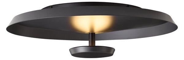 Modern mennyezeti lámpa matt fekete LED-del, 3 lépésben dimmelhető - Sombra