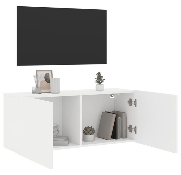 Fehér falra szerelhető TV-szekrény 100 x 30 x 41 cm